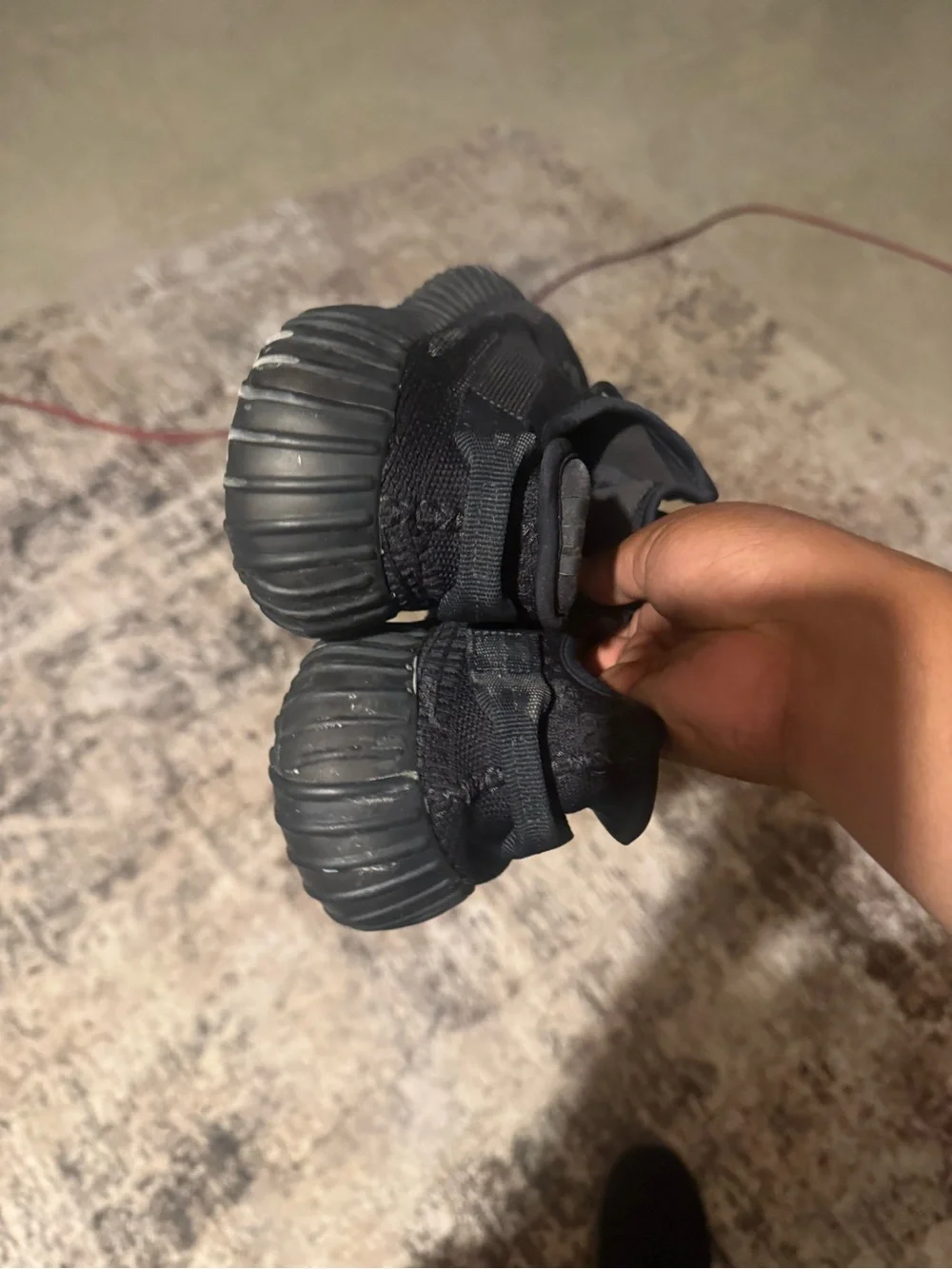 Yeezy Boost 350 V2 Triple Black Knit Sneakers